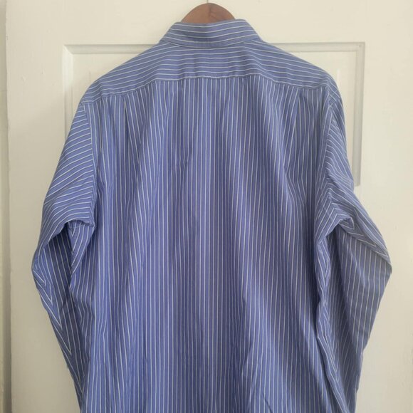 Men's Polo Ralph Lauren Blue and white dress shirt - Picture 3 of 6